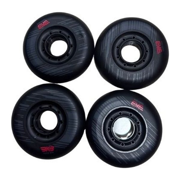 Rodas BKB Preto Fosco - 76 mm 85A (4 unid)