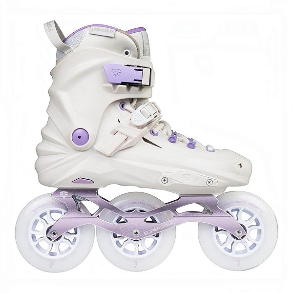 Pré-Venda Patins FlyingEagle Reaver X7 T 3x110mm - Branco e Lilás