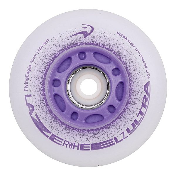 Pré-Venda Roda de Patins LED FlyingEagle LazerWheelz 88A - Roxa (4un)