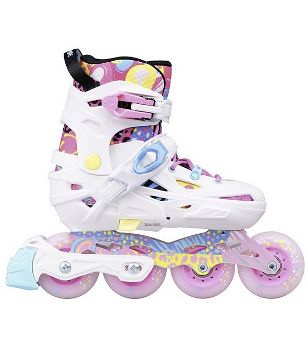 Pré-Venda Patins Infantil FlyingEagle Nadia ND Ajustável - Rosa