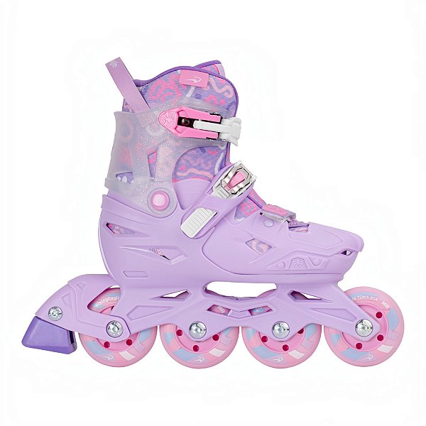 Pré-Venda Patins Infantil FlyingEagle S3+ Cosmo Ajustável - Purple