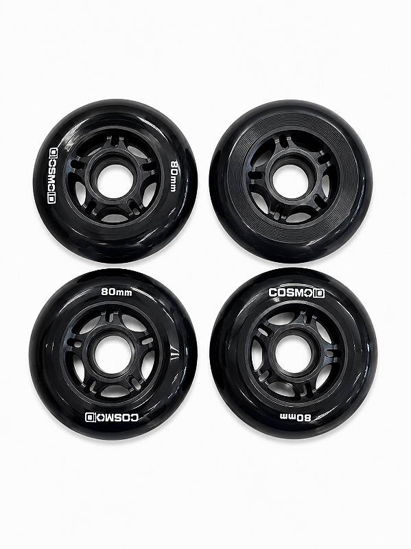 Rodas COSMO 80mm 84A High-Rebound (4 unid) - Preto