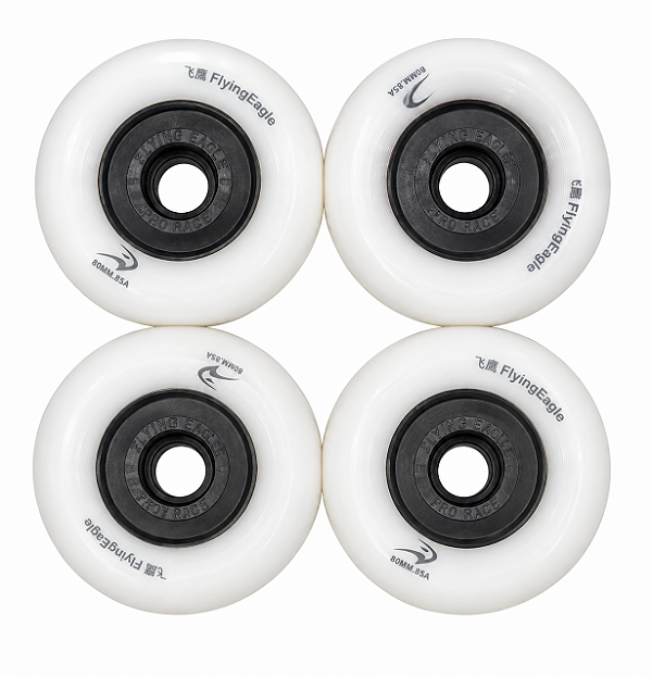 Rodas FlyingEagle X5 Cloud SHR 80mm 85A – Branco (4 unid)