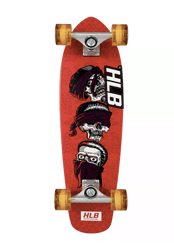 Mini Cruiser Skate HLB Vatos Vermelho 27x8"