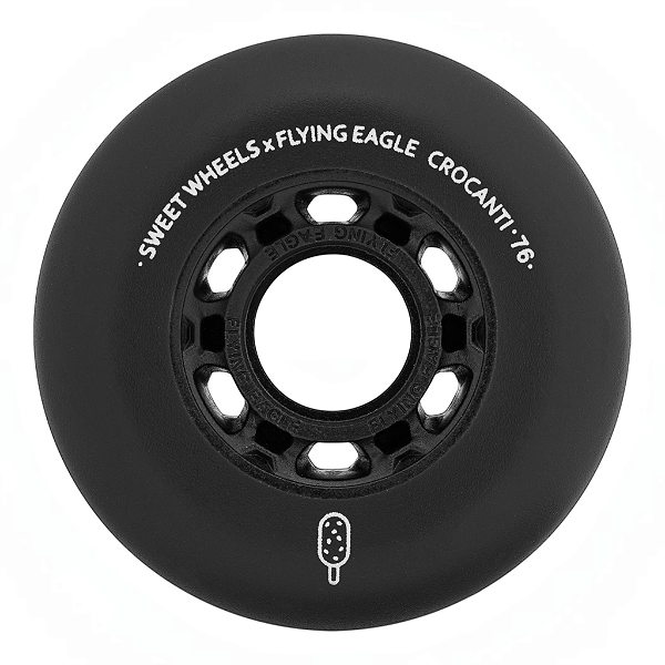 Pré-Venda Roda de Patins FlyingEagle Crocanti - Preta (4un)
