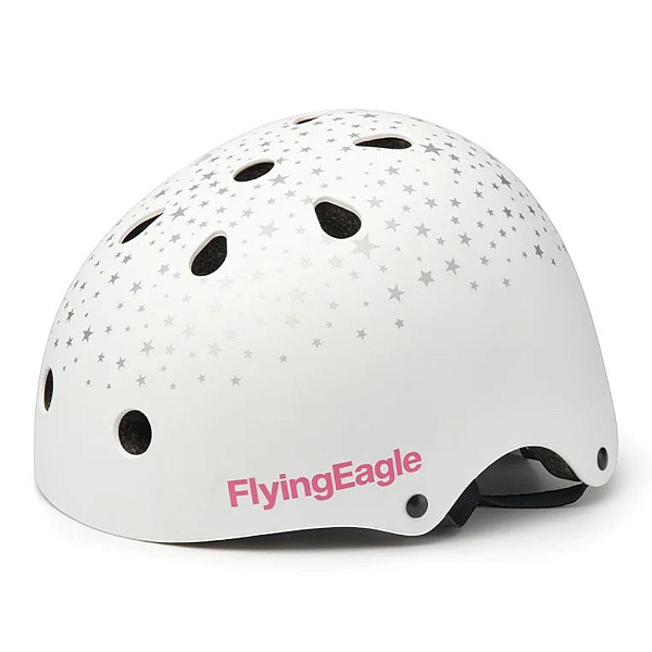 Pré-Venda Capacete de Patins FlyingEagle Urban - Branco Estrelado