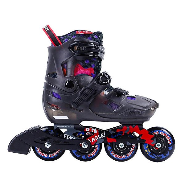 Pré-Venda Patins Infantil FlyingEagle S8 Sprout Ajustável - Preto