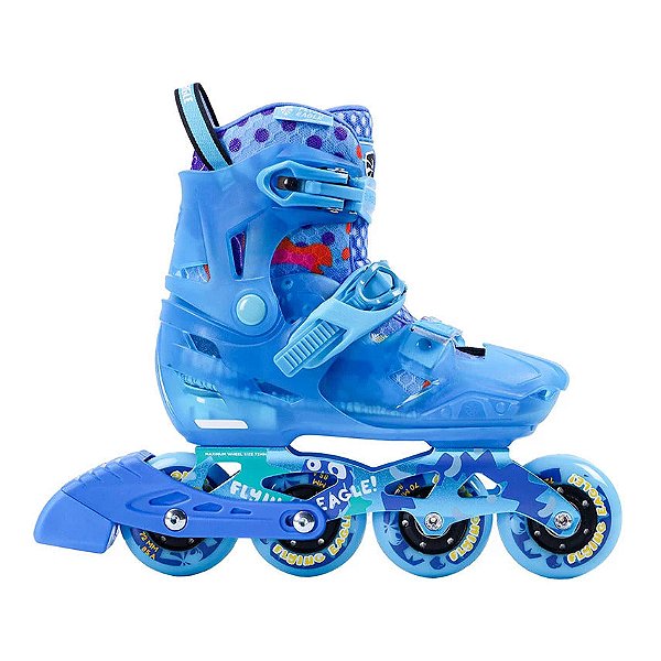 Pré-Venda Patins Infantil FlyingEagle S8 Sprout Ajustável - Azul