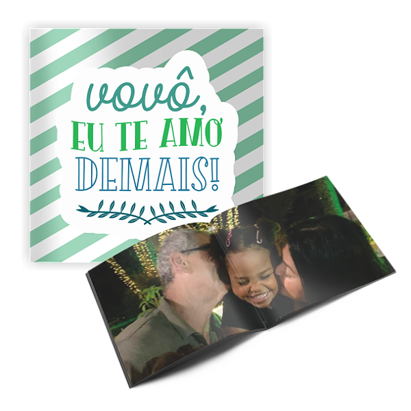 Álbum de figurinhas Avô com foto panôramica