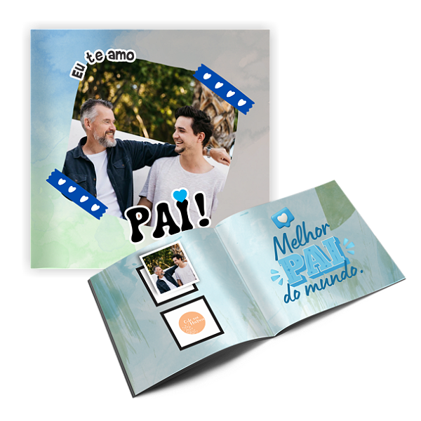 Álbum de figurinhas Pai - Foto na capa