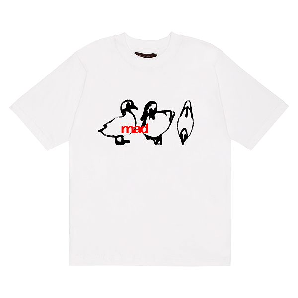 Camiseta Mad Huguinho, Zezinho e Luizinho Branca