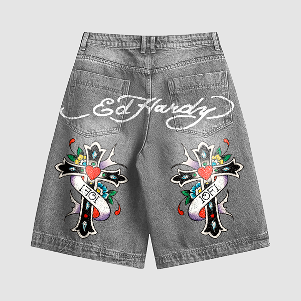 Jorts Exclusiviist 1OF1 x Ed Hardy "N1RVANA" Black