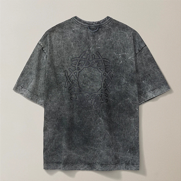 Camiseta Quadro Creations Simbolo Boxy Stoned Verde