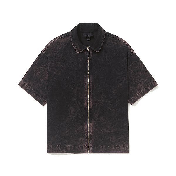 Camisa Zîper Elo "Grunge" Preta