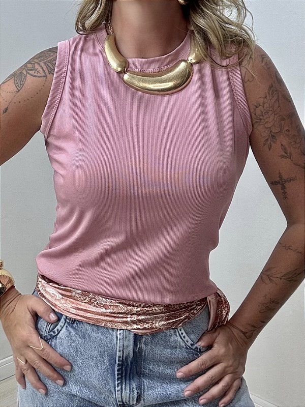 BLUSA BÁSICA ROSA CHÁ (AR25-1623)
