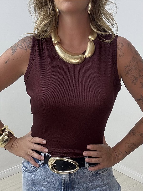 BLUSA BÁSICA VINHO (AR25-1613)