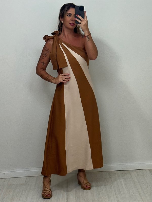 VESTIDO LAIS CARAMELO/NUDE (AR25-1566)