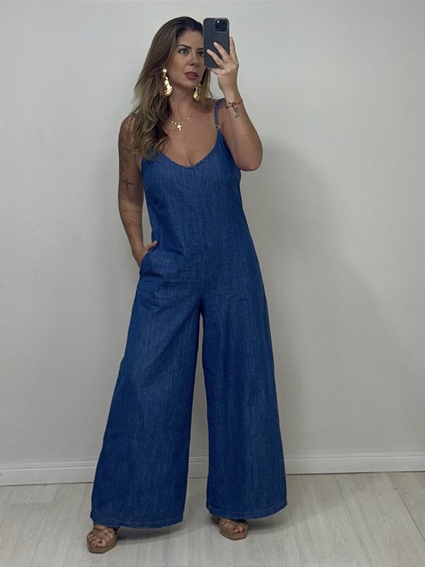 MACACÃO JEANS ZÍPER NAS COSTAS (AR25-1970)
