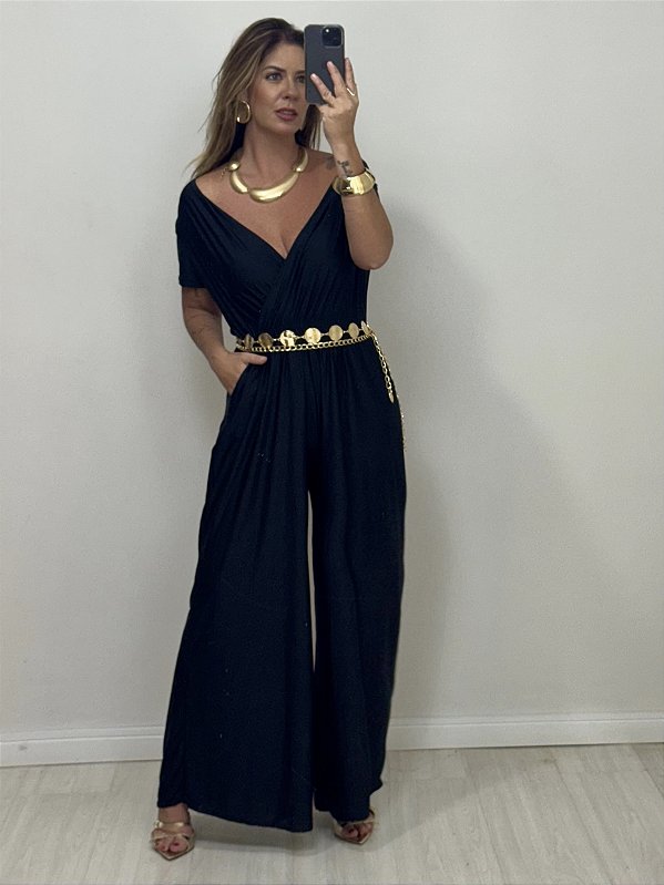 MACACÃO TRANSPASSADO MANGA PRETO (AR25-1994)