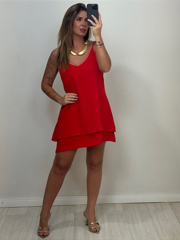 VESTIDO SABRINA VERMELHO (AR25-2077)