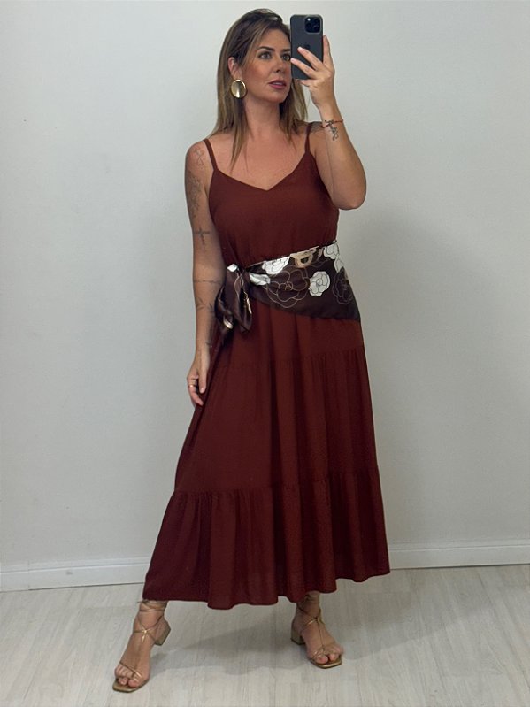 VESTIDO ISIS MARROM (AR25-2008)