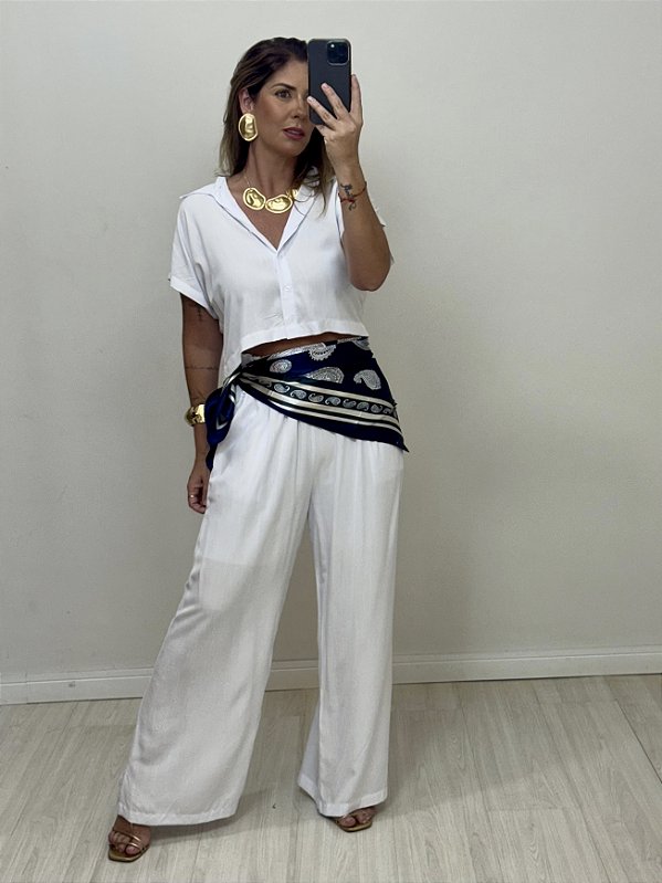 CONJUNTO LARA BLUSA/CALÇA BRANCO (AR25-2059)