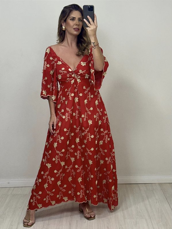 VESTIDO CORA VERMELHO (AR25-2136)