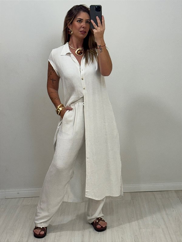 CONJUNTO CHEMISE E CALÇA OFF (AR25-2172)