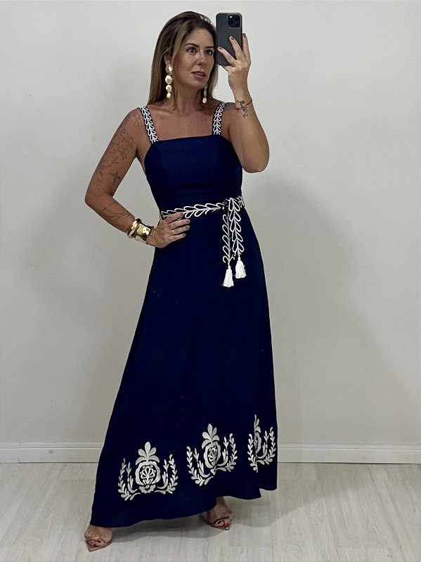 VESTIDO OLIVIA AZUL MARINHO (AR25-2338)