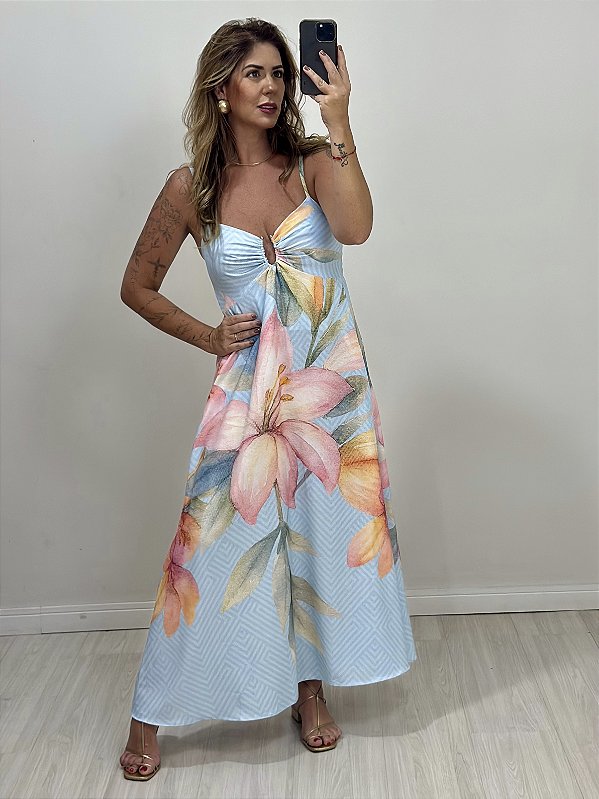 VESTIDO OLINDA ROSA/AZUL (AR25-2471)