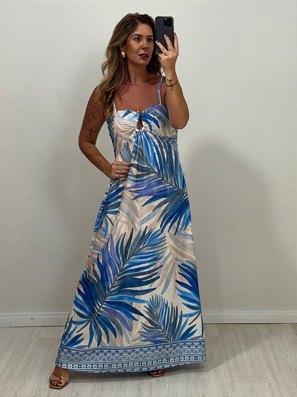 VESTIDO MIRELA LILAS / AZUL (AR25-2430)