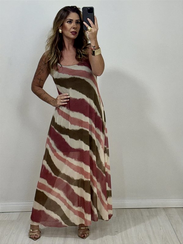 VESTIDO CRISTINA VERDE/BORDO (AR25-2512)