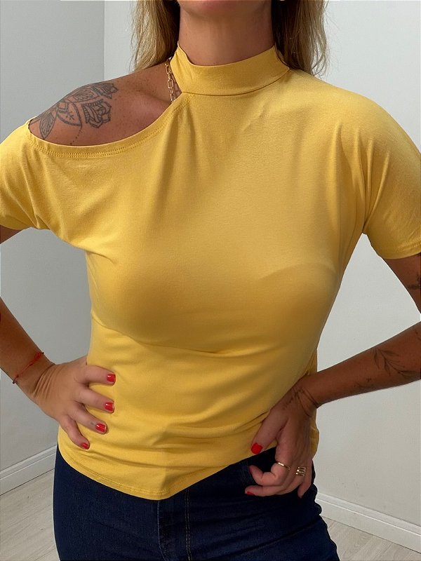 BLUSA CHOCKER MOSTARDA (AR25-2596)