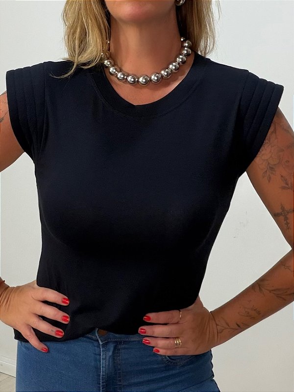 BLUSA MUSCLE TEE PRETA (AR25-2606)
