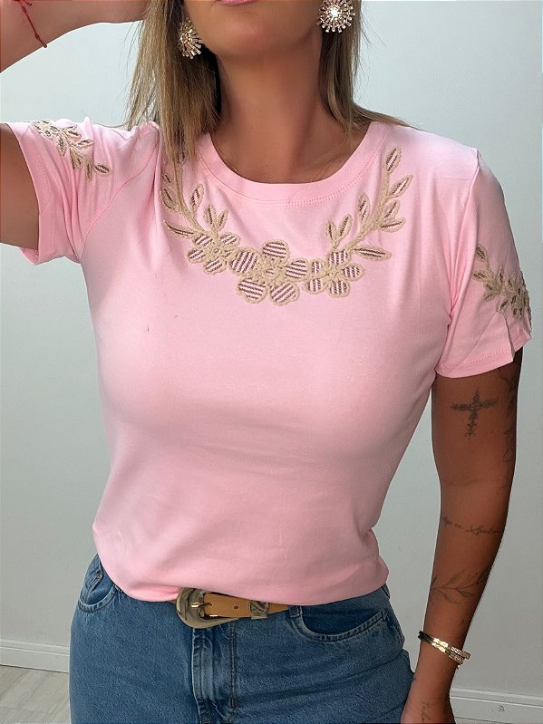 BLUSA BORDADA LORENA ROSA (AR26-010)