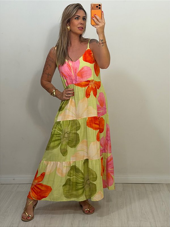 VESTIDO ISIS FLORAL VERDE (AR26-035)