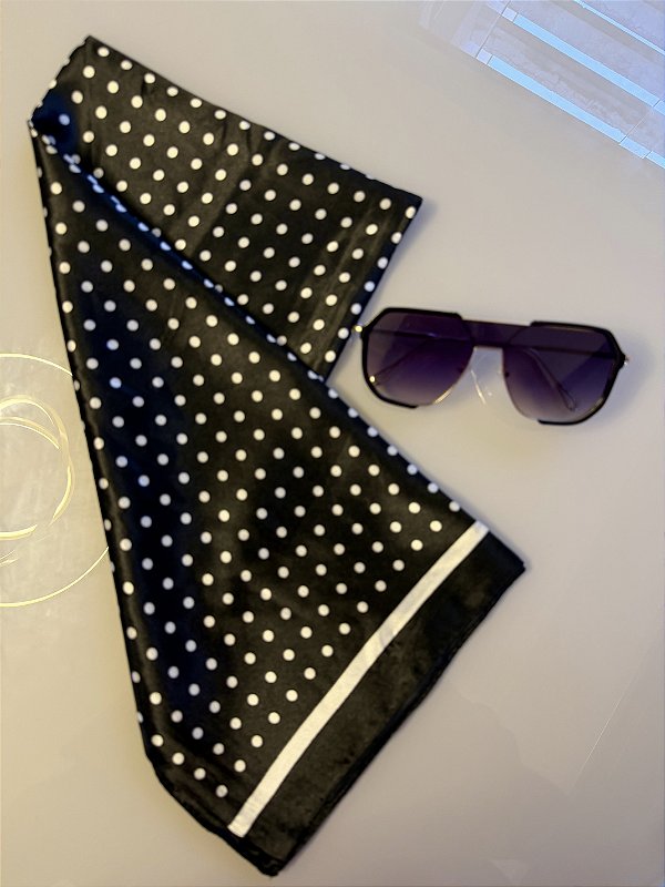 LENÇO CETIM PRETO POÁ (AR26-230)