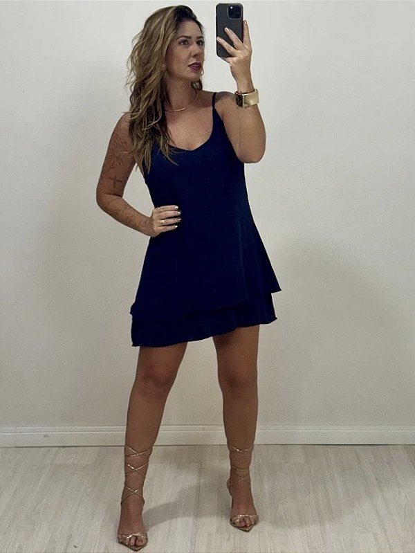 VESTIDO SABRINA AZUL MARINHO (AR26-410)