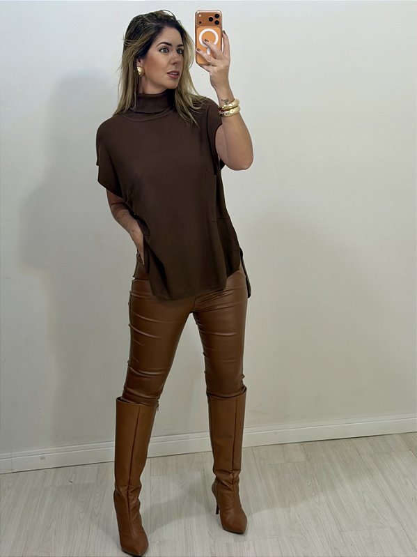 BLUSA TRICOT ANA MARROM (AR26-353)