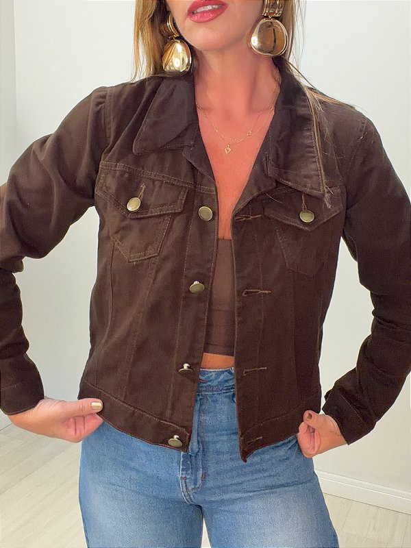 JAQUETA BRIM MARROM (AR26-487)