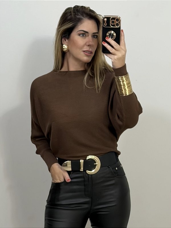 BLUSA MODAL MARROM (AR26-600)