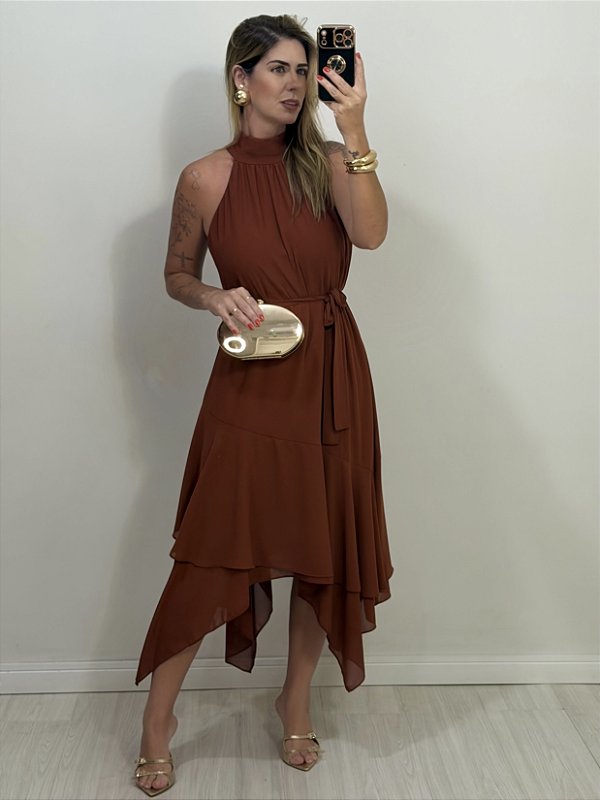 VESTIDO OLIVIA MARROM (AR26-462)