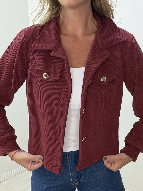 JAQUETA VELUDO COTELÊ MARSALA (AR26-752)