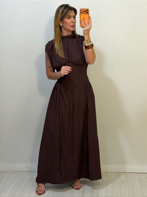 VESTIDO AURORA CAFÉ (AR26-927)