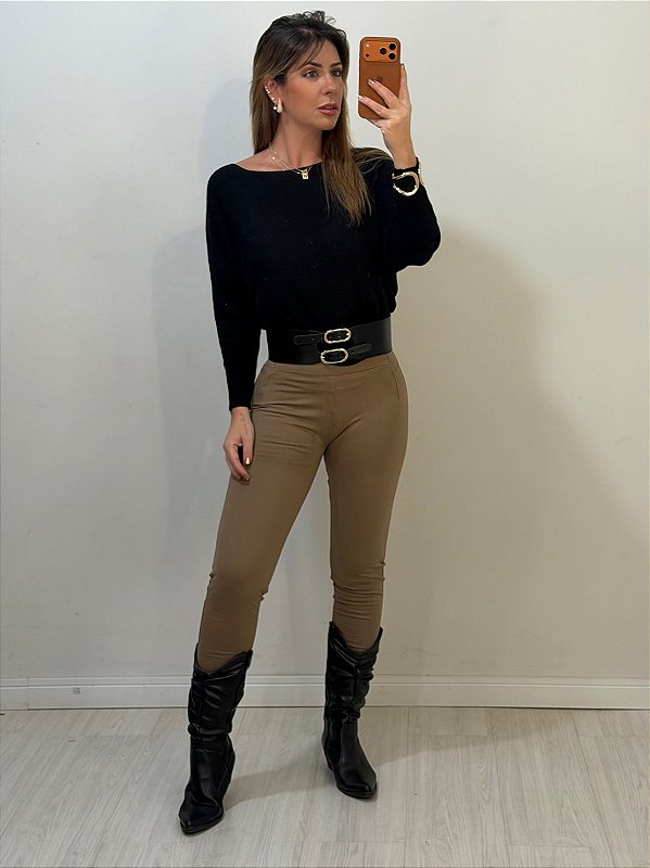 CALÇA MONTARIA BOLSOS CAPUCCINO (AR26-1226)