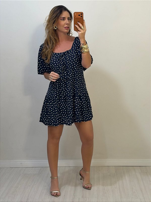VESTIDO MAISA POÁ AZUL MARINHO (AR26-1382)
