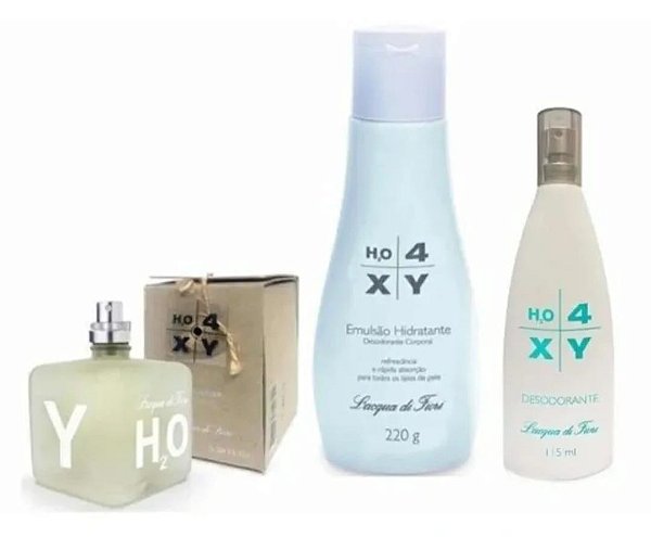 kit H20  Perfume 100ml + Desodorante + Emulsão Hidrante