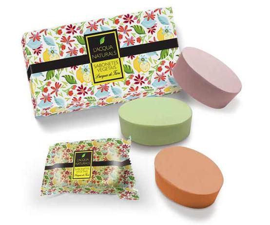 SABONETE VEGETAL SORTIDO 3 UN DE 90G LACQUA NATURALS