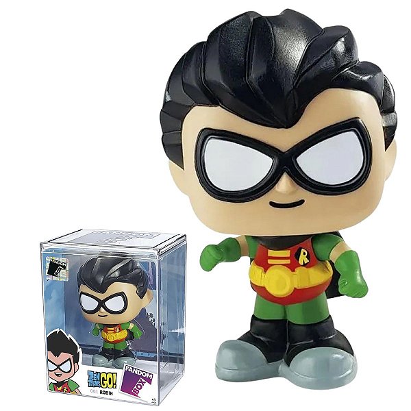 Boneco Robin Fandom Box Teens Titans Go Colecionável Lider