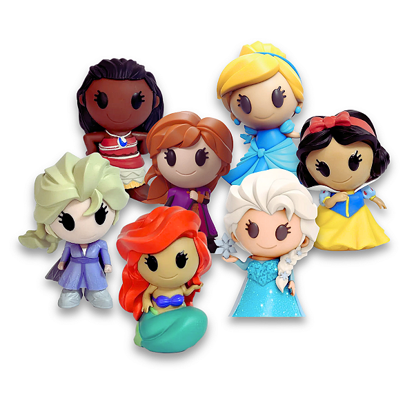 Boneca Princesa Disney Ooshies Colecionáveis 10cm